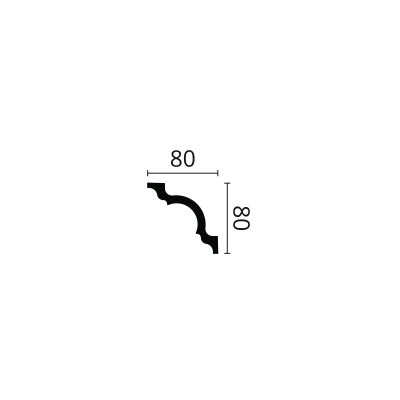 20 Meter Stuckleisten - A1 NOMASTYL NMC 80x80mm