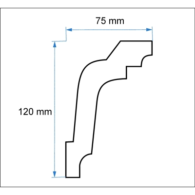 2 Meter Deckenleiste D-7: Eleganter Stuck für moderne Räume