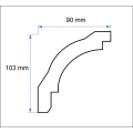 2 Meter Deckenleiste D-9