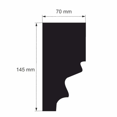 10 Meter Gesims 145x70mm G-1