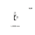 20 Meter Fußleiste Sockelleiste indirekte Beleuchtung Licht IL10 WALLSTYL 80x23