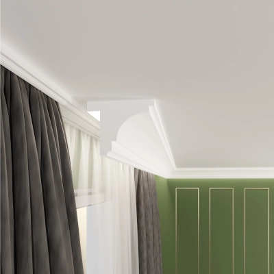 Gardinenleiste LED K-05 , Vorhangleiste, Gardinenleiste aus XPS