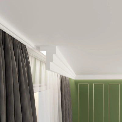 2 Meter Gardinenleiste LED K-06 , Vorhangleiste, Gardinenleiste aus XPS