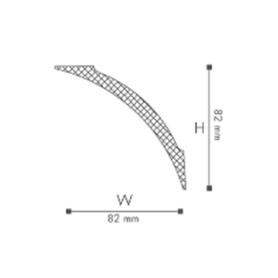 Deckenleisten 82x82mm NE-3 - 20 Meter
