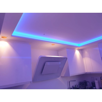 12 Meter Stuckleiste LED für Halogenlampe und LED-Streifen OL-18