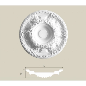 Dekorative Deckenrosette in exquisitem Design, Ø 48,5 cm R-11