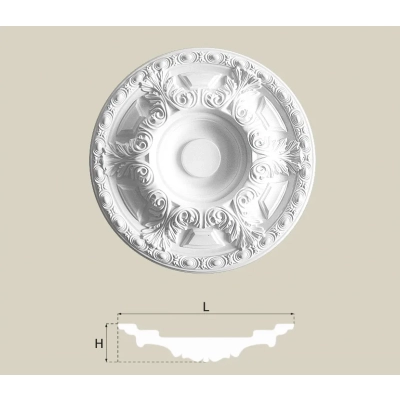 Dekorative Deckenrosette in exquisitem Design, Ø 48,5 cm R-11