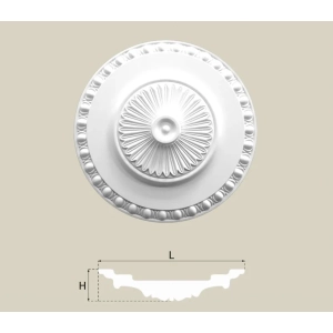R-21  Deckenrosette Stuck Rosette Ø 60 cm