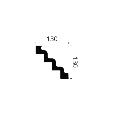 2 Meter ST4 NOMASTYL® 130x130mm Deckenleiste Stuckleiste
