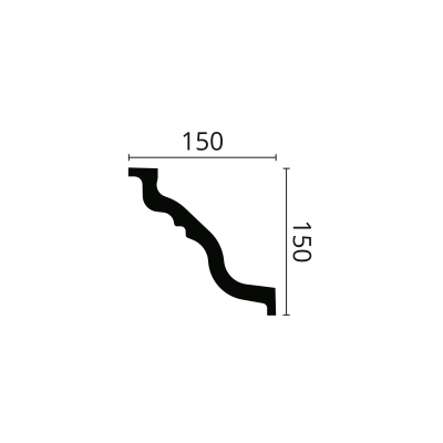 Stuckleiste <b>LX-155 Deckenleiste</b> 150x150mm 2 meter